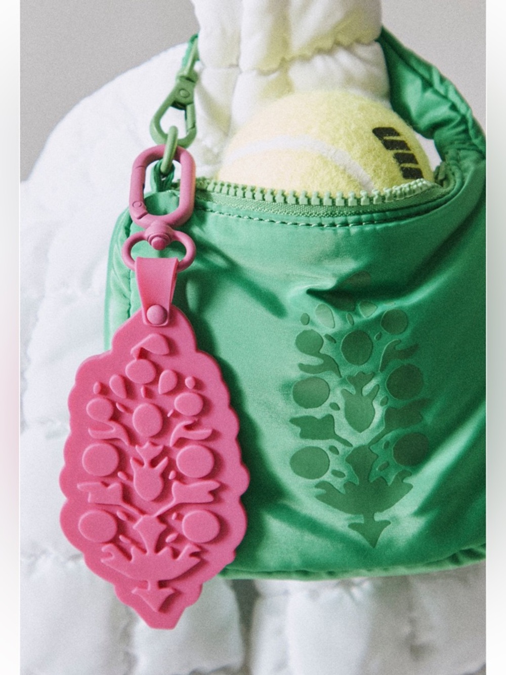FP Movement Big Buti Keychain in Frosted Magenta Pink One Size NWT